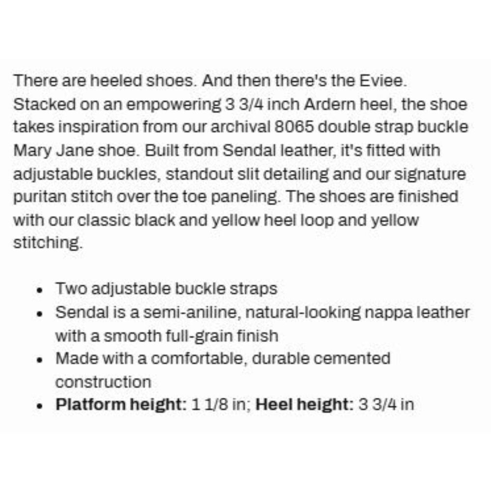 Dr. Martens Eviee Black Sendal Leather Heeled Shoes Women's 10 UK 8 NIB - Picture 15 of 15